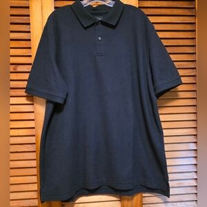 L.L. Bean Men’s Short Sleeve Polo Shirt Black Traditional Fit Tall Men's XL